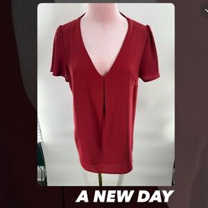 EUC A New Day Chiffon Short Sleeve Tee